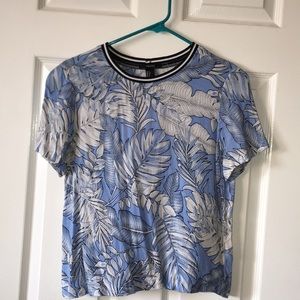 Blue Hawaiian pattern shirt